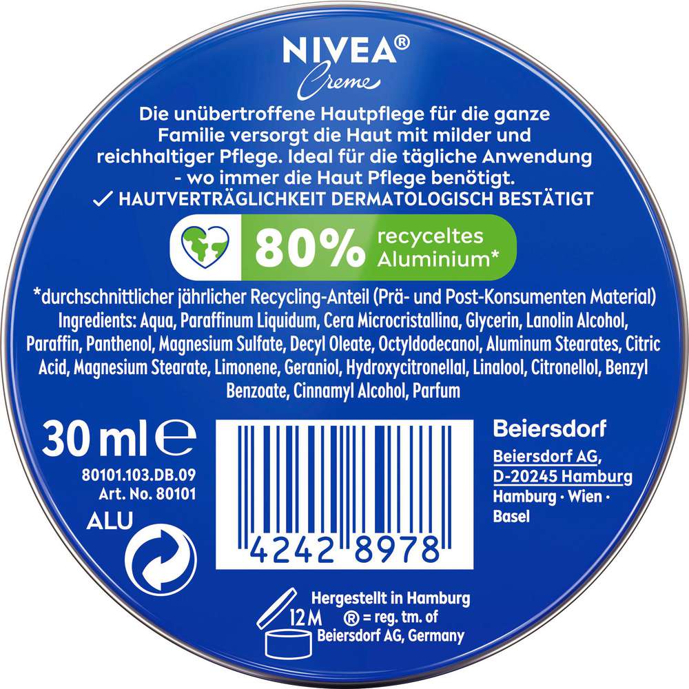Produktabbildung Nivea Pflegecreme Dose