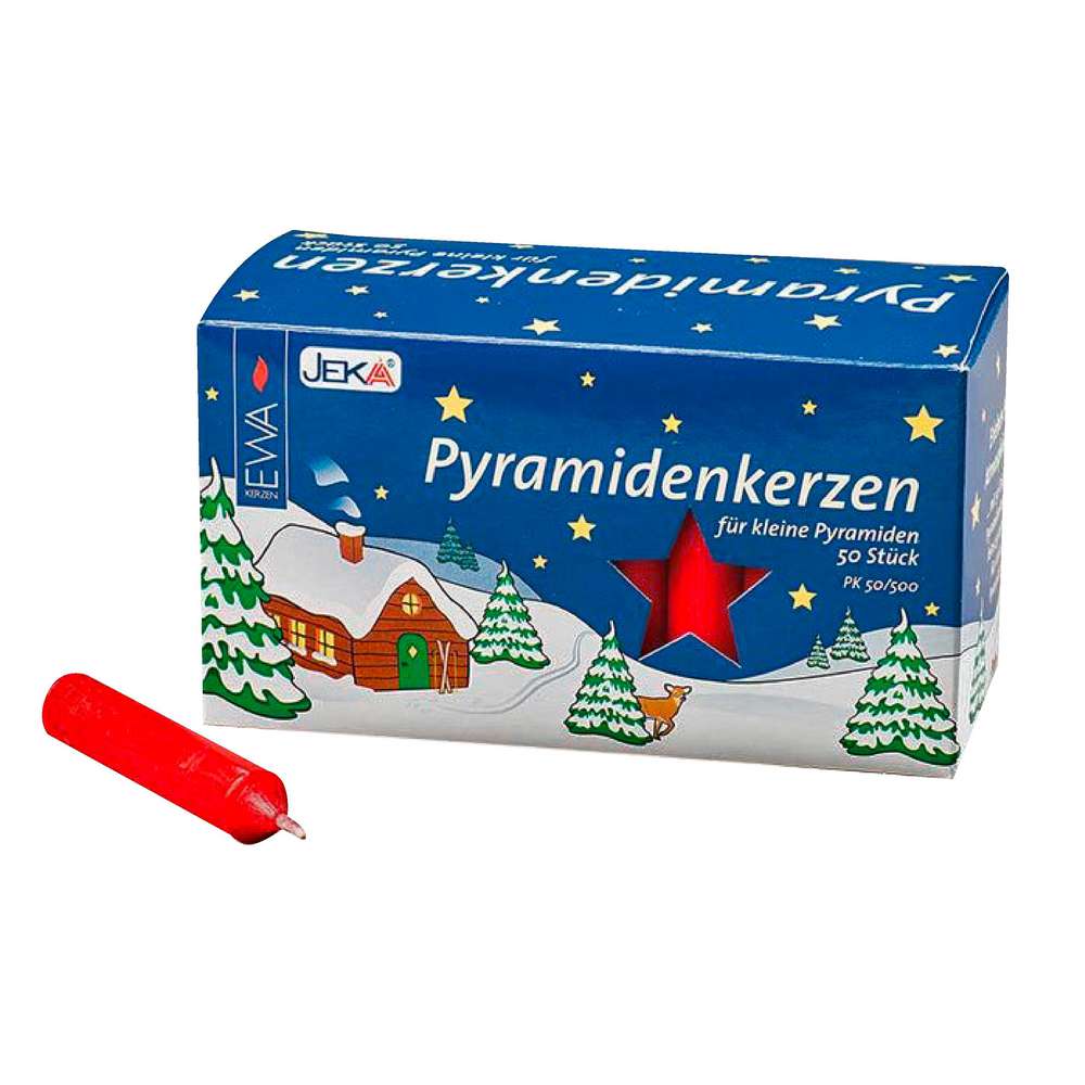 Produktabbildung Saico Pyramidenkerzen, rot