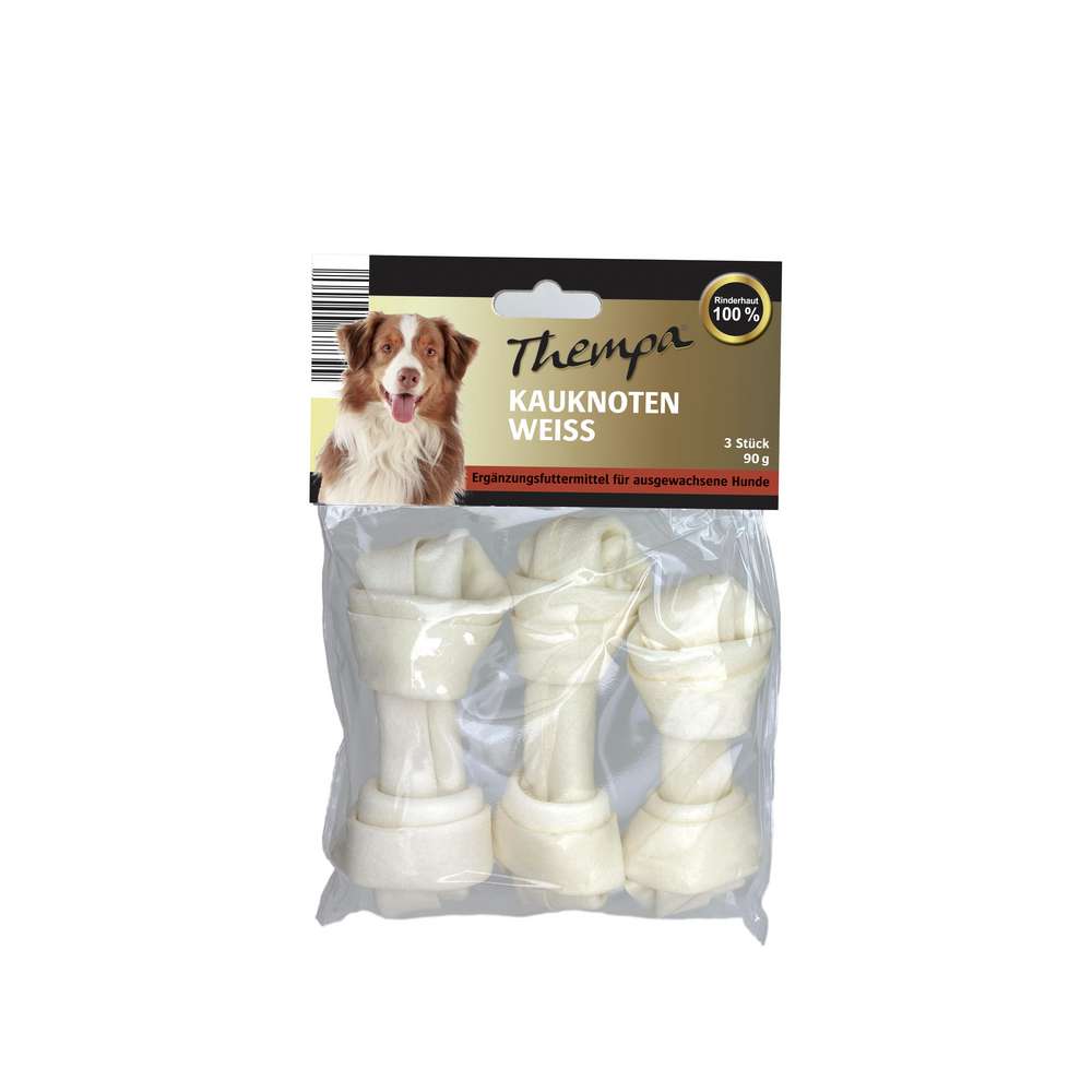 Produktabbildung Thempa Hunde-Snack Kauknoten klein, weiss