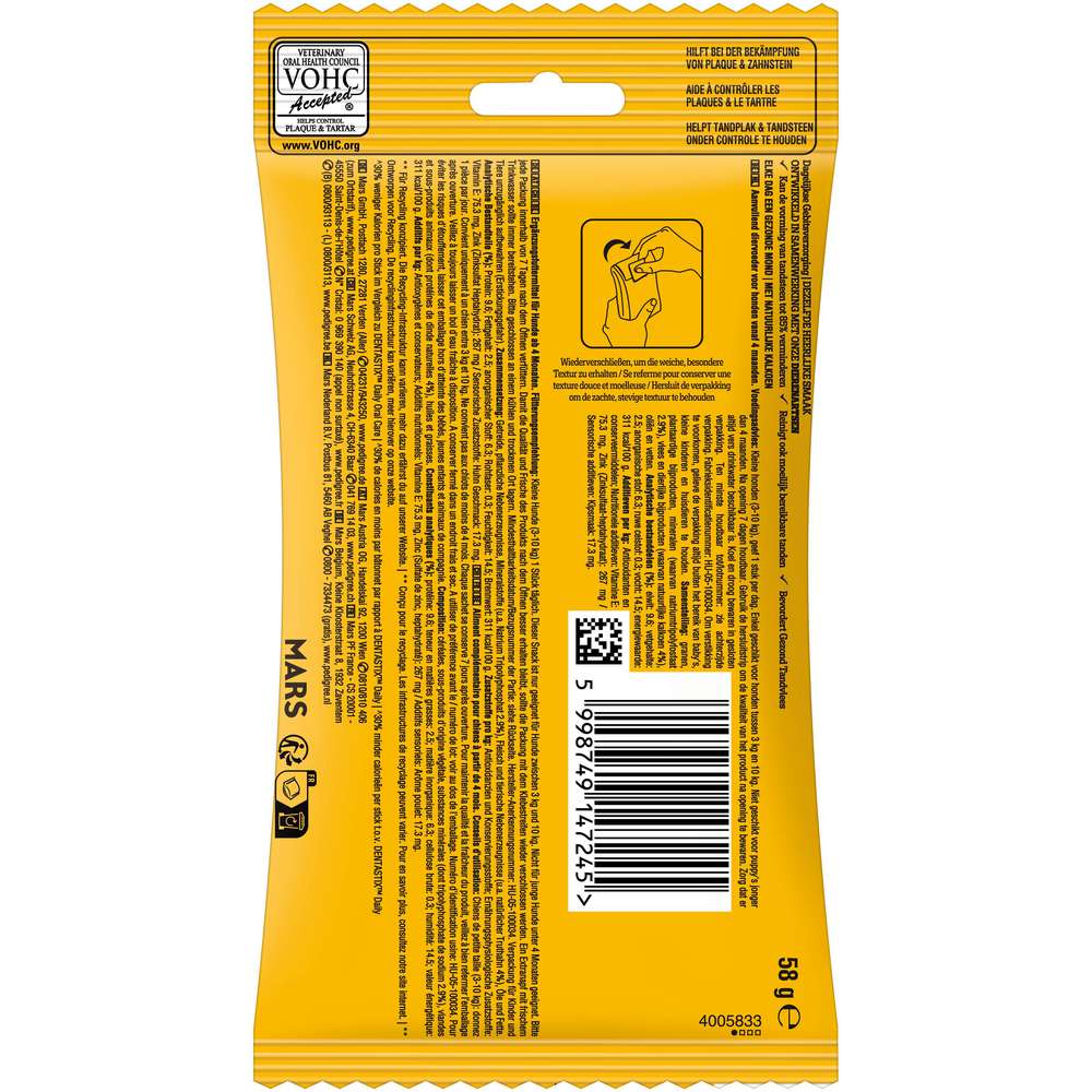 Produktabbildung Pedigree Hunde-Snack Dentastix Light
