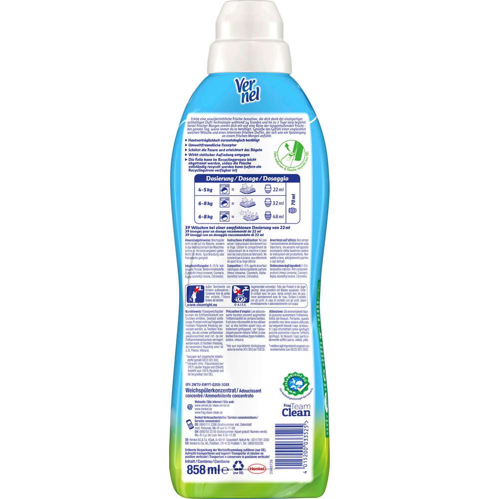 Produktabbildung Vernel Weichspüler, Frischer Morgen