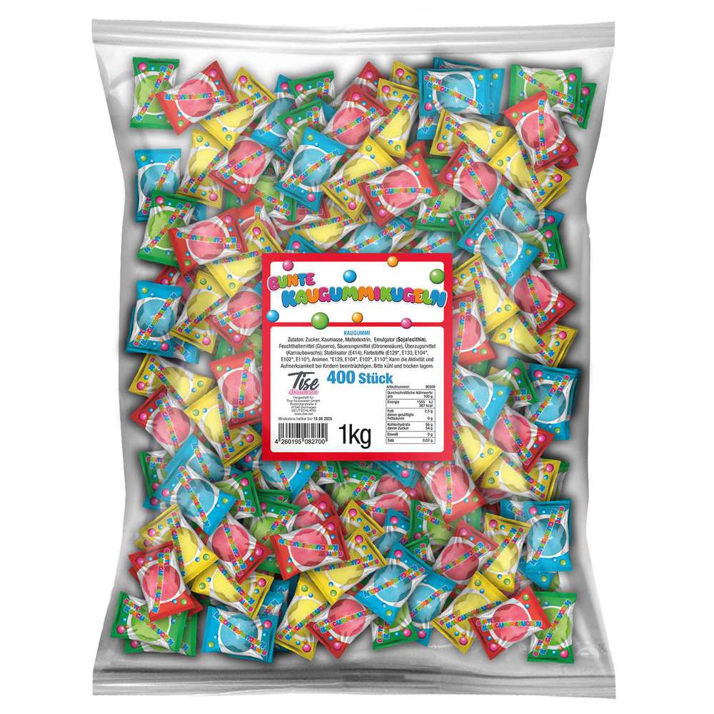 Produktabbildung Tise Bunte Kaugummikugeln