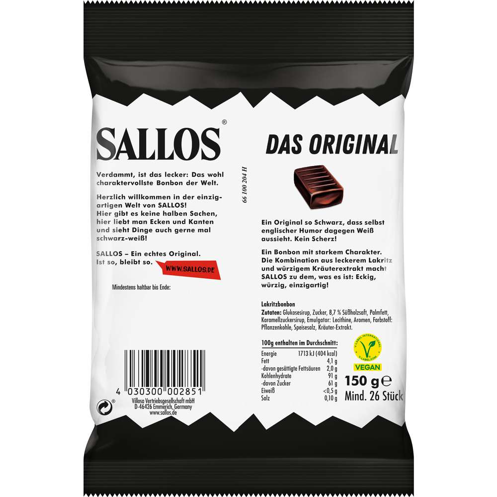 Produktabbildung Sallos Lakritz Bonbons, Original