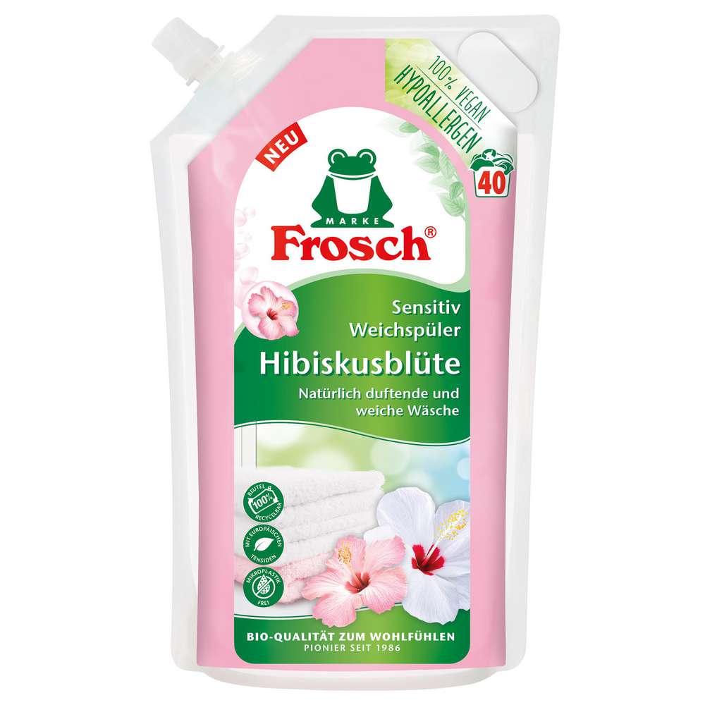Produktabbildung Frosch Weichspüler, Hibiskusblüte