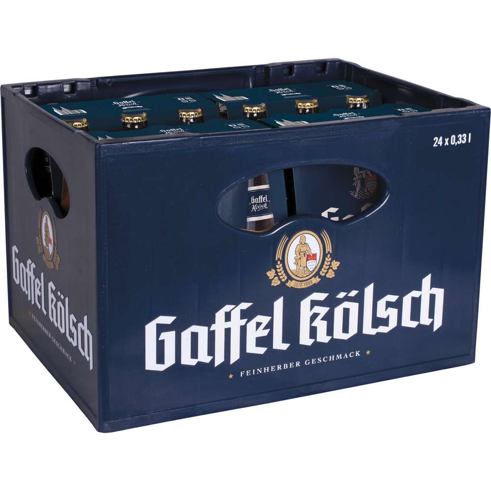 Produktabbildung Gaffel Kölsch Bier, 4,8% (4x Träger in der Kiste zu je  6x 0,330 Liter)