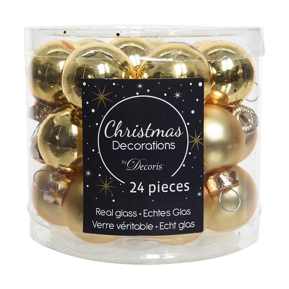 Produktabbildung Kaemingk Christbaumkugeln, Glas, Gold, 2,5cm