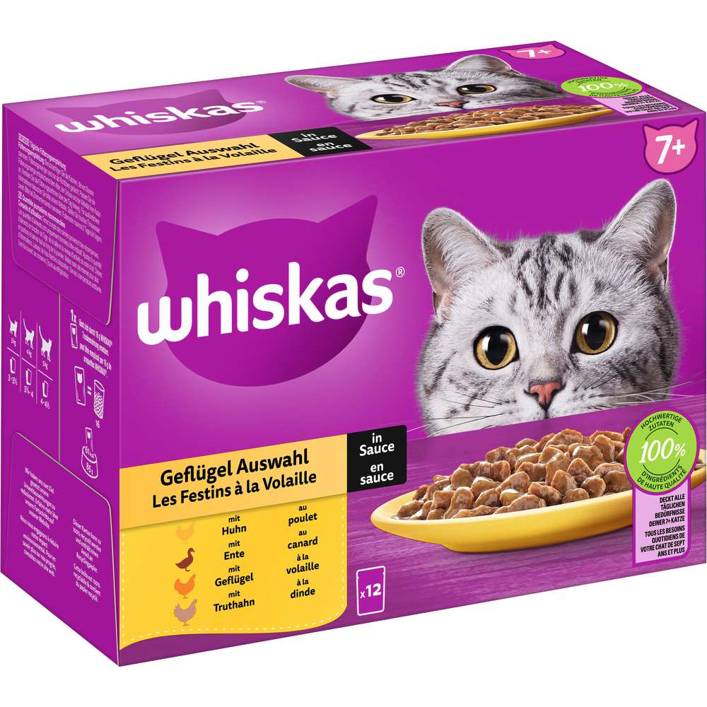 Produktabbildung Whiskas Katzen-Nassfutter, Geflügel Auswahl