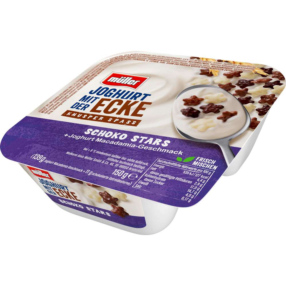 Produktabbildung Müller Joghurt mit der Ecke, Schokostars
