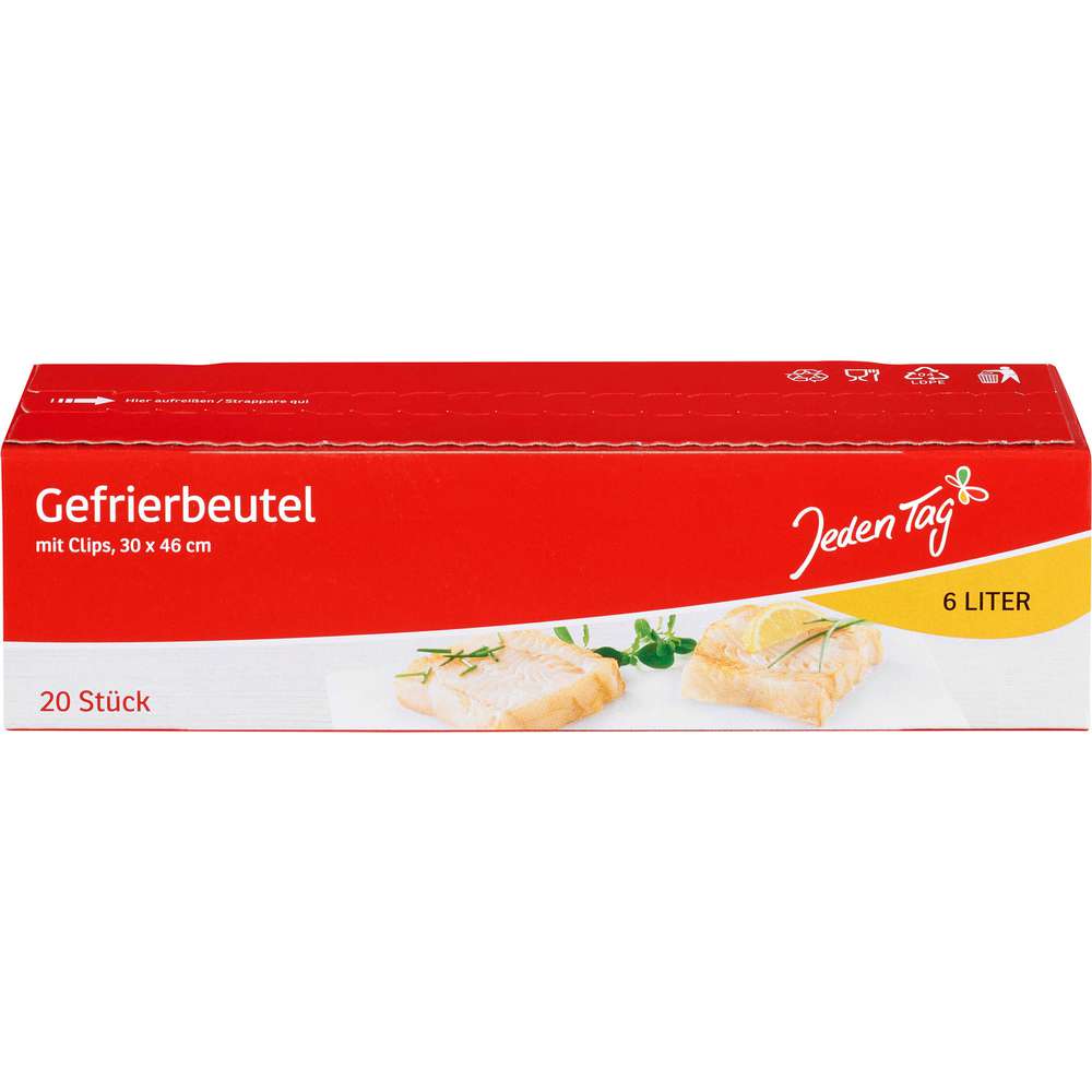 Produktabbildung Jeden Tag Gefrierbeutel Clips 6L