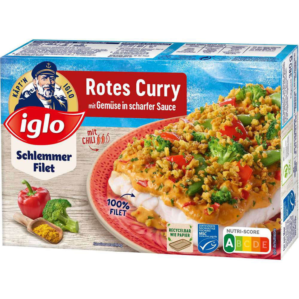 Produktabbildung Iglo Schlemmerfilet Rotes Curry, tiefgekühlt