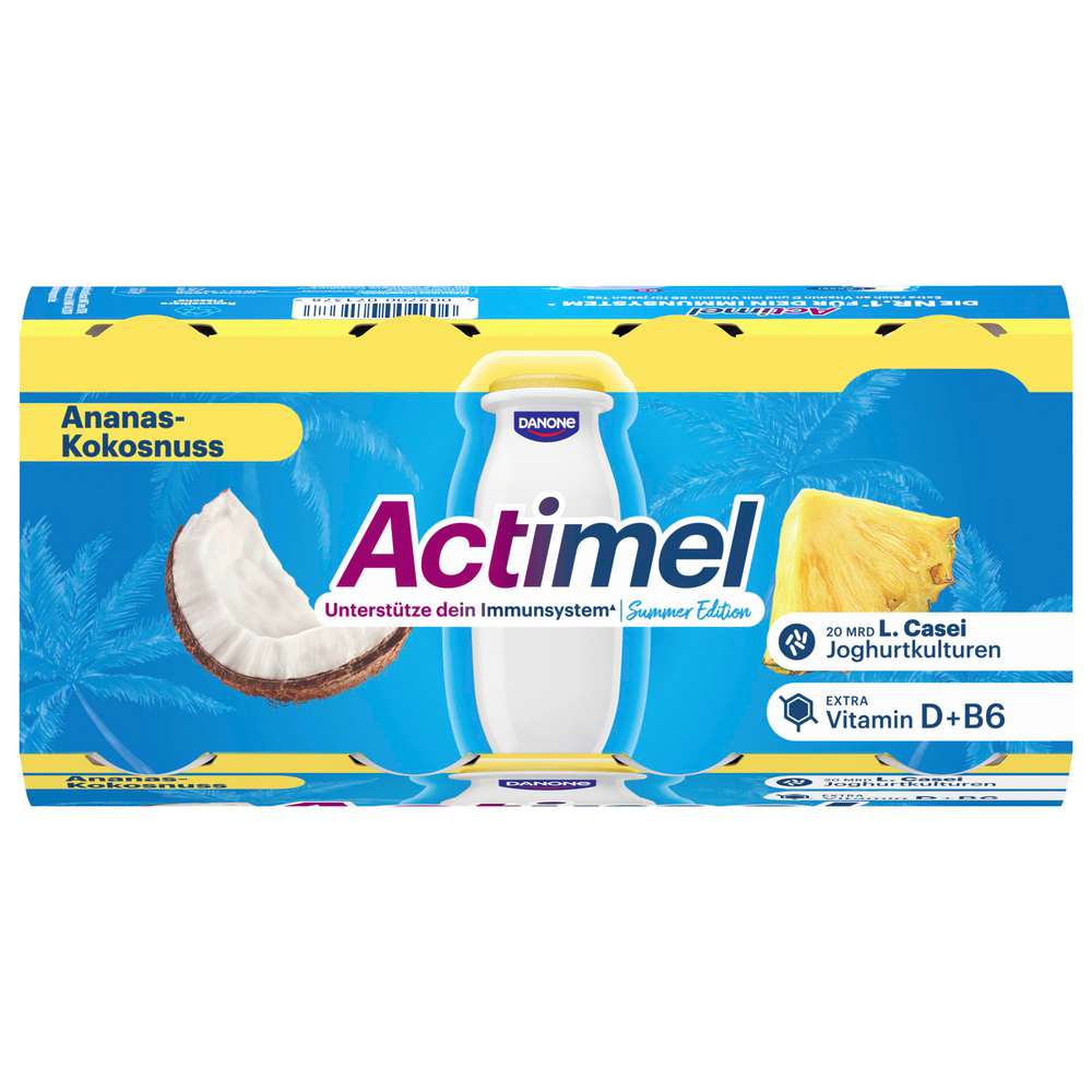 Produktabbildung Danone Actimel Trinkjoghurt, Ananas-Kokosnuss