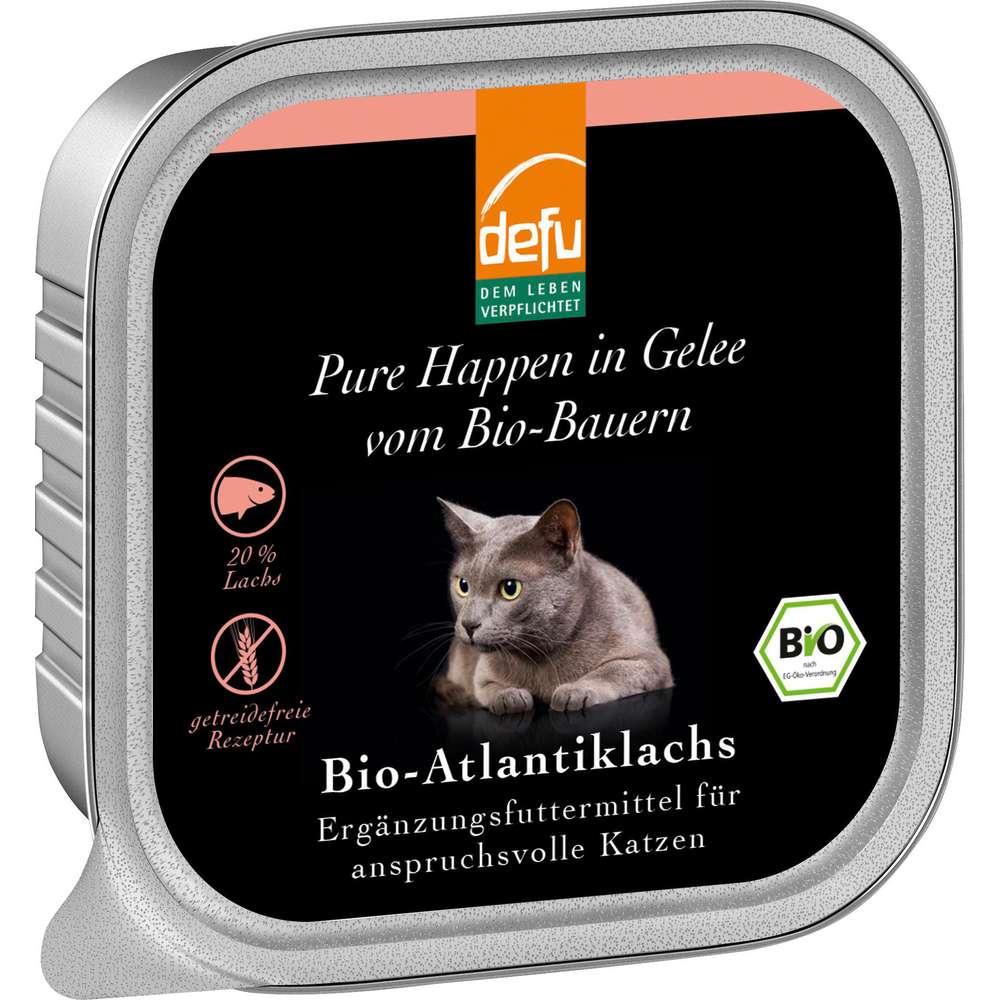 Produktabbildung Defu Bio Katzen-Nassfutter, Atlantiklachs