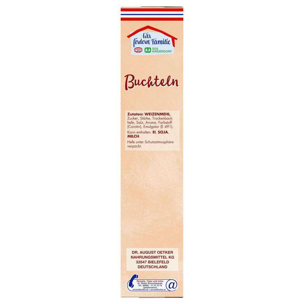 Produktabbildung Dr. Oetker Backmischung Buchteln, mit Dessert-Soße
