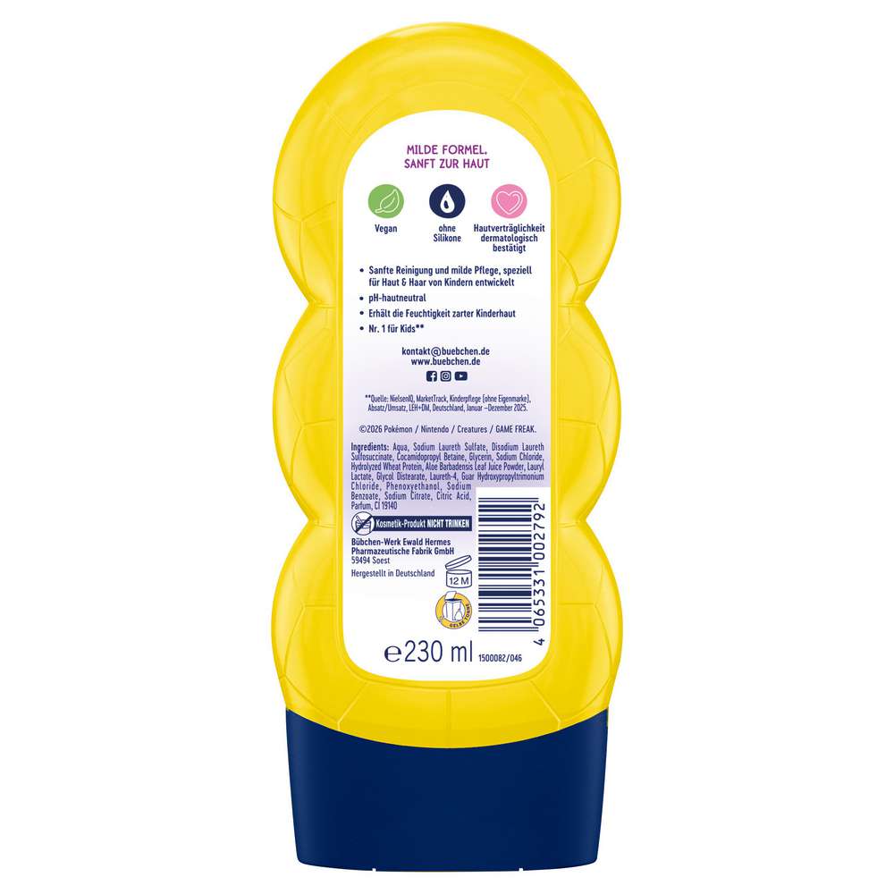 Produktabbildung Bübchen Kids, 2in1 Shampoo & Duschgel, Pikachu