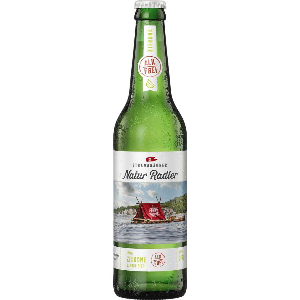 Produktabbildung Strandräuber Bio Biermischgetränk Naturradler, naturtrüb, alkoholfrei