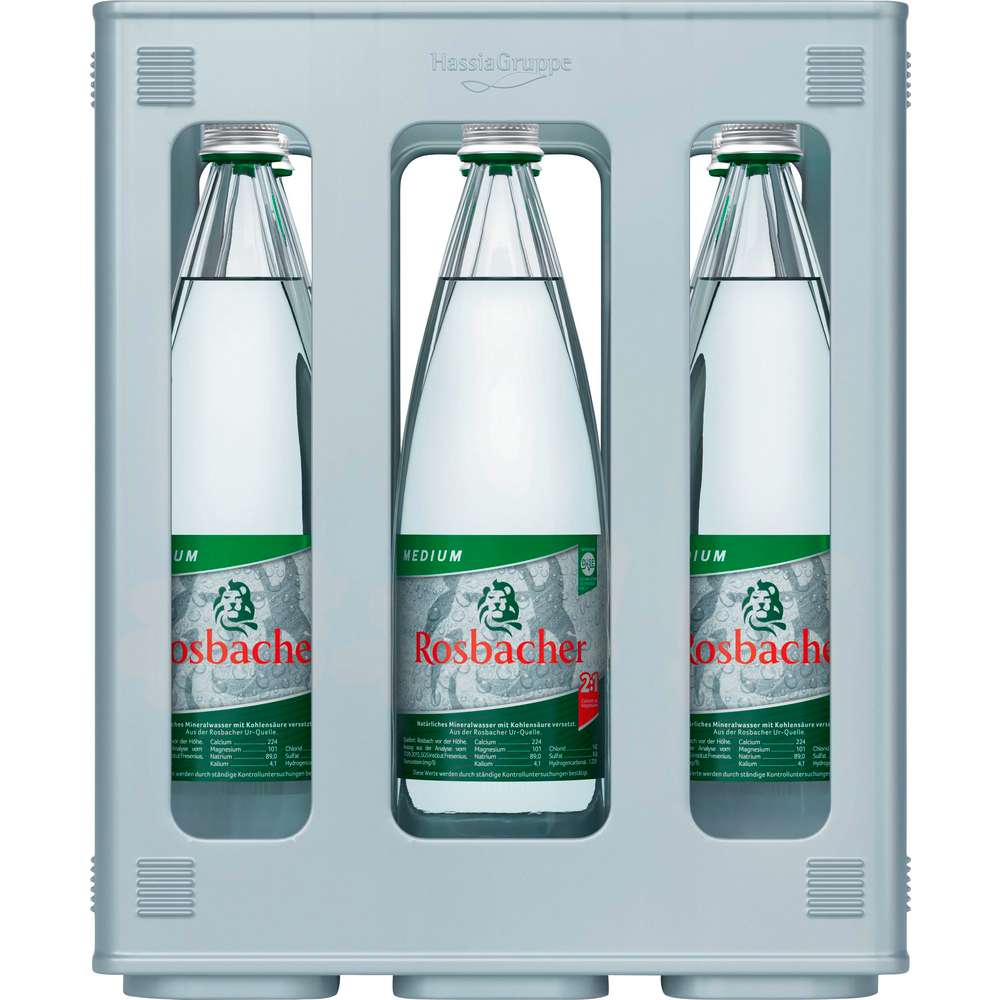 Produktabbildung Rosbacher Mineralwasser, Medium (6x 1,000 Liter)