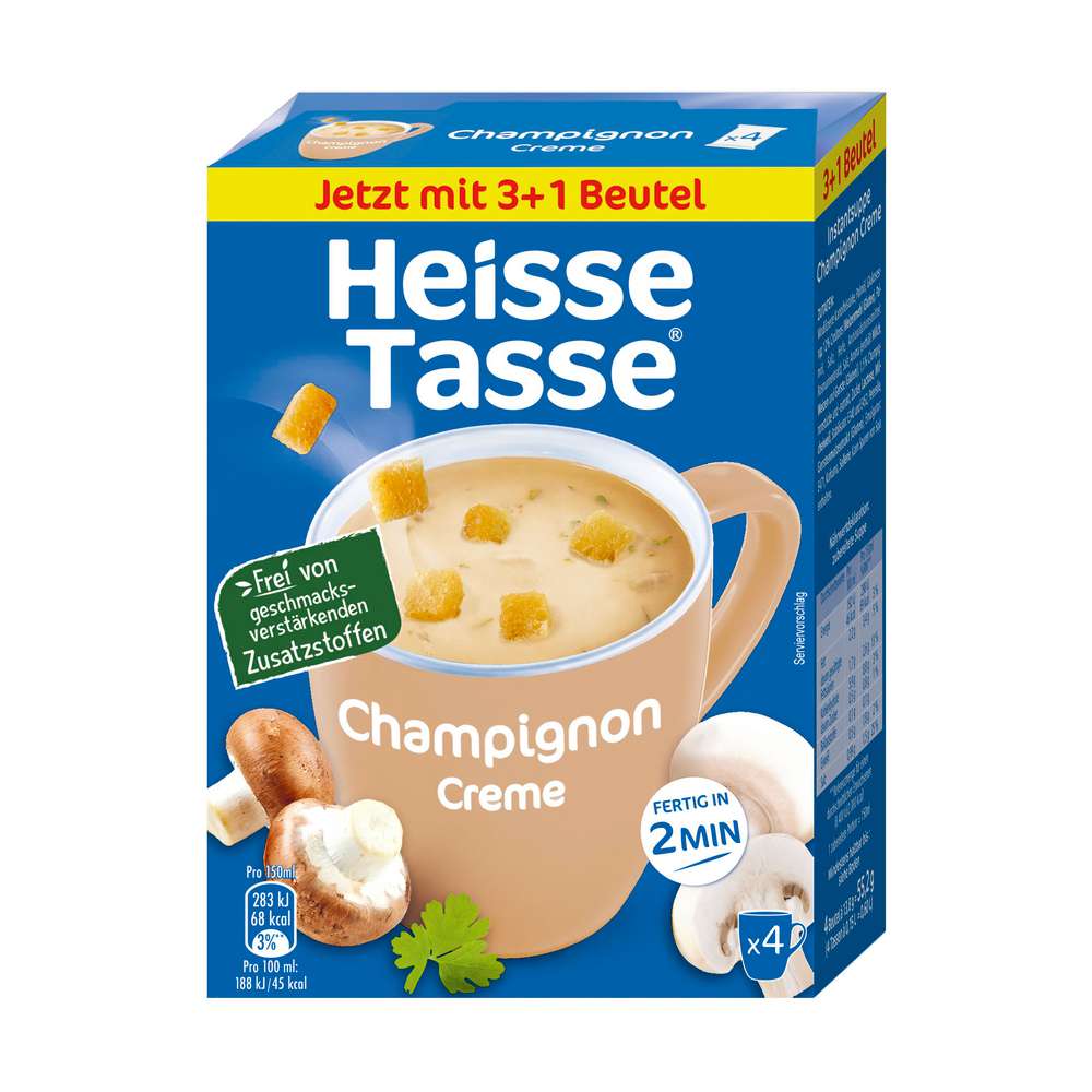 Produktabbildung Heisse Tasse Tassensuppe Champignon-Creme,