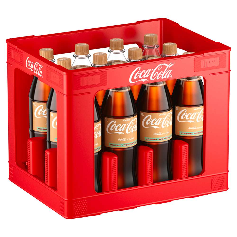 Produktabbildung Coca Cola Cola Vanilla, Vanille-Geschmack (12x 1,000 Liter)