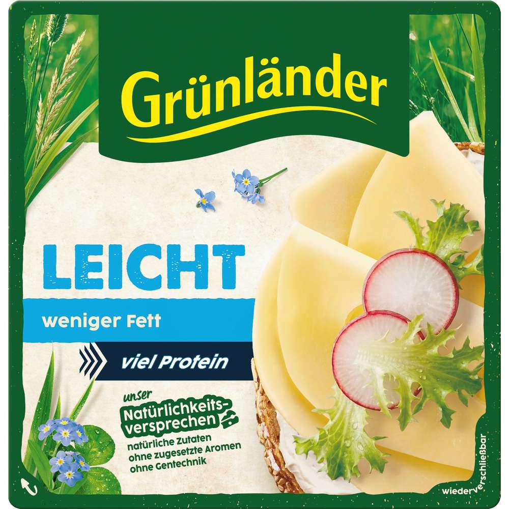 Produktabbildung Grünländer Käsescheiben leicht