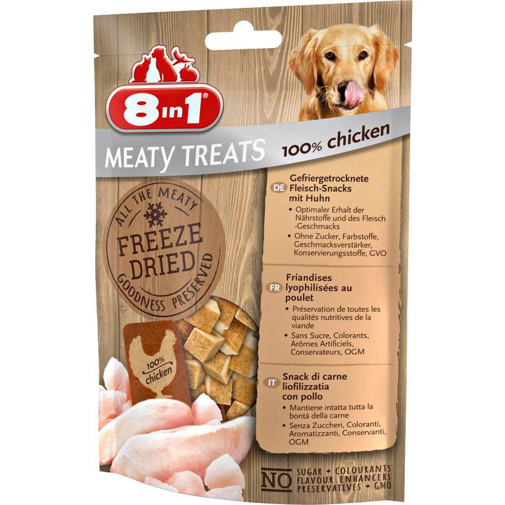 Produktabbildung 8in1 Hunde-Snack Meaty Treats, Huhn Pur