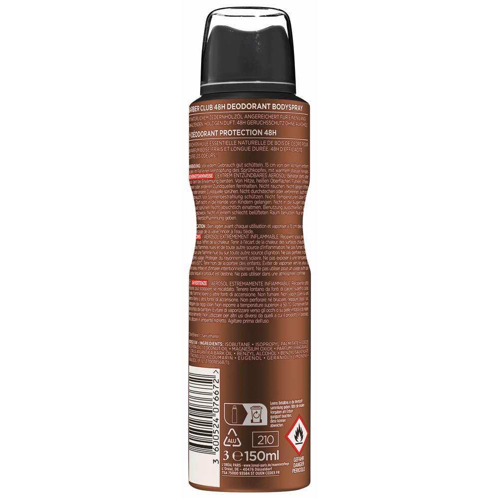 Produktabbildung L'Oreal Paris Deospray Men Expert, Barber Club