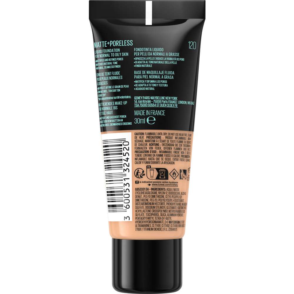 Produktabbildung Maybelline Foundation Fit Me Matte & Poreless 120 Classic Ivory
