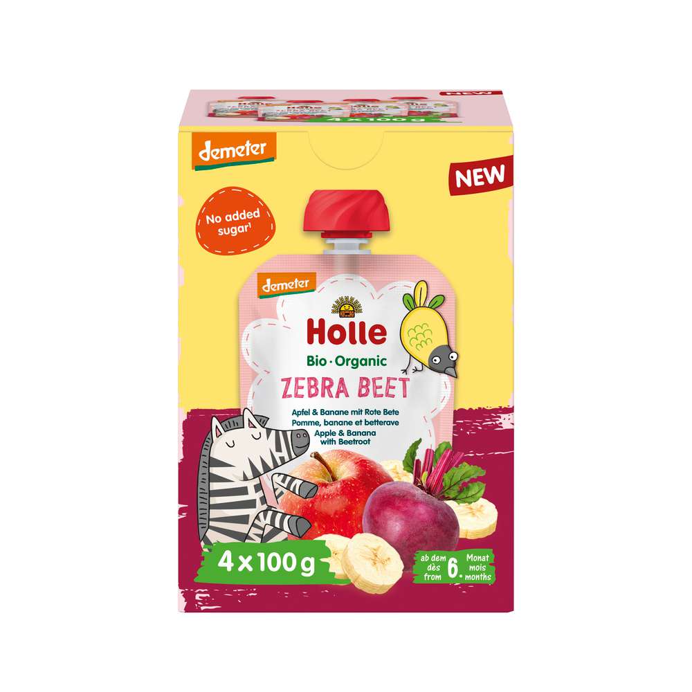 Produktabbildung Holle Demeter Fruchtquatsch, Zebra Beet