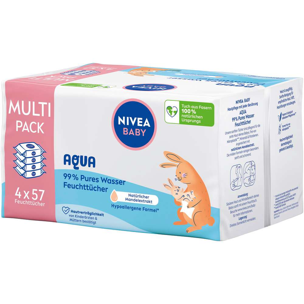 Produktabbildung Nivea Baby Feuchttücher Aqua mit Mandelextrakt