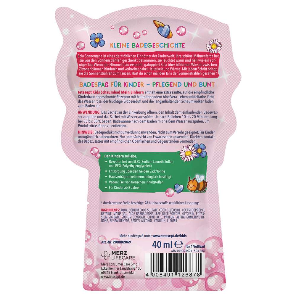 Produktabbildung tetesept Kinder Badespaß Schaumbad, Mein Einhorn