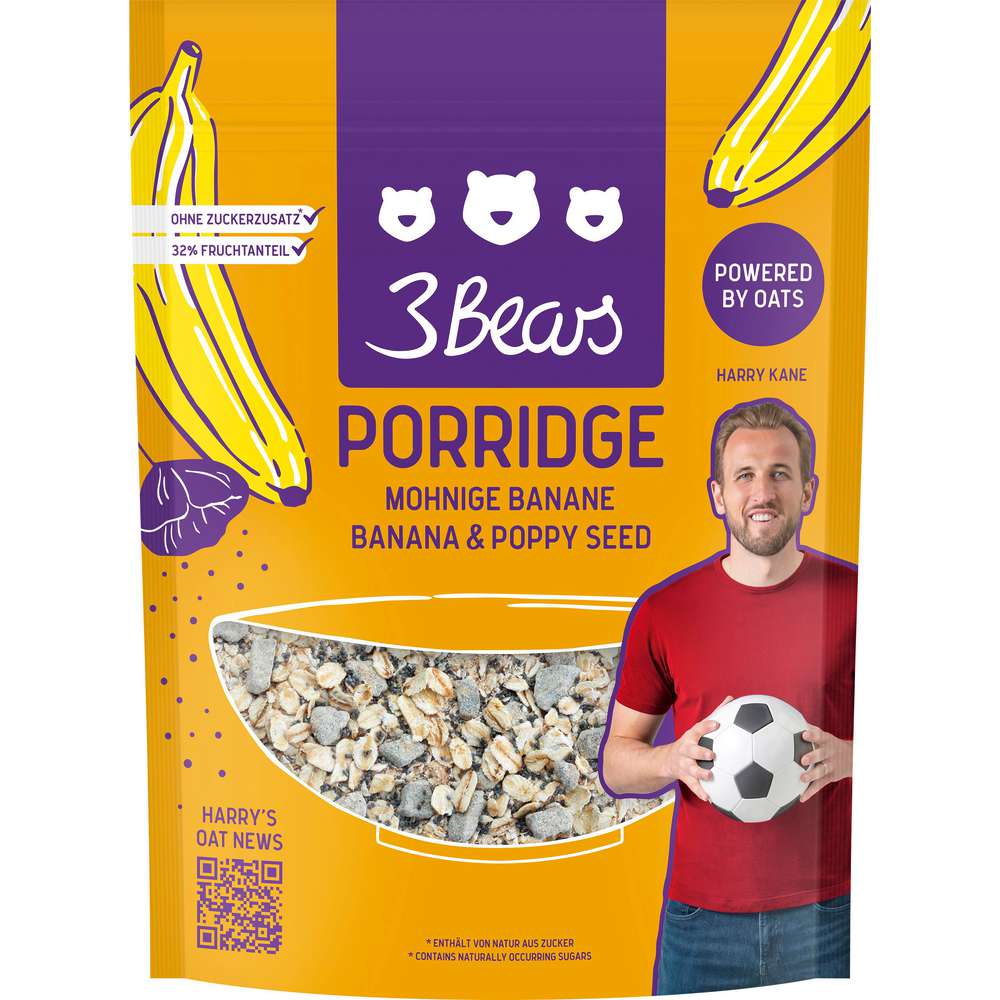 Produktabbildung 3Bears Porridge, Mohnige Banane