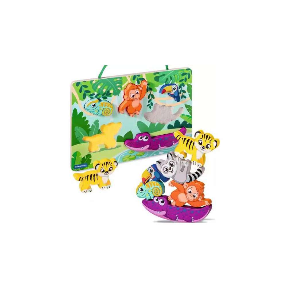 Produktabbildung Ravensburger play+ Magnetisches Holz-Fühl-Puzzle: Dschungel