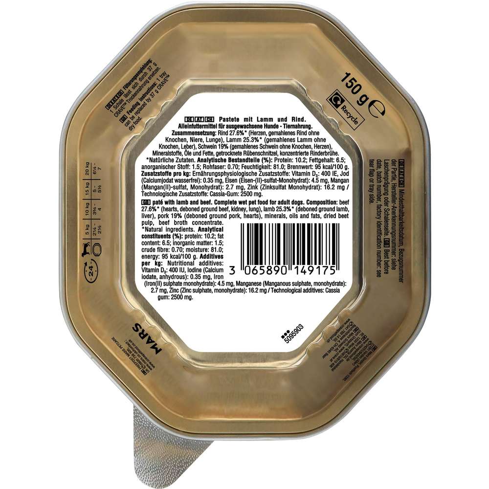 Produktabbildung Crave Hunde-Nassfutter, Pastete, Lamm/Rind