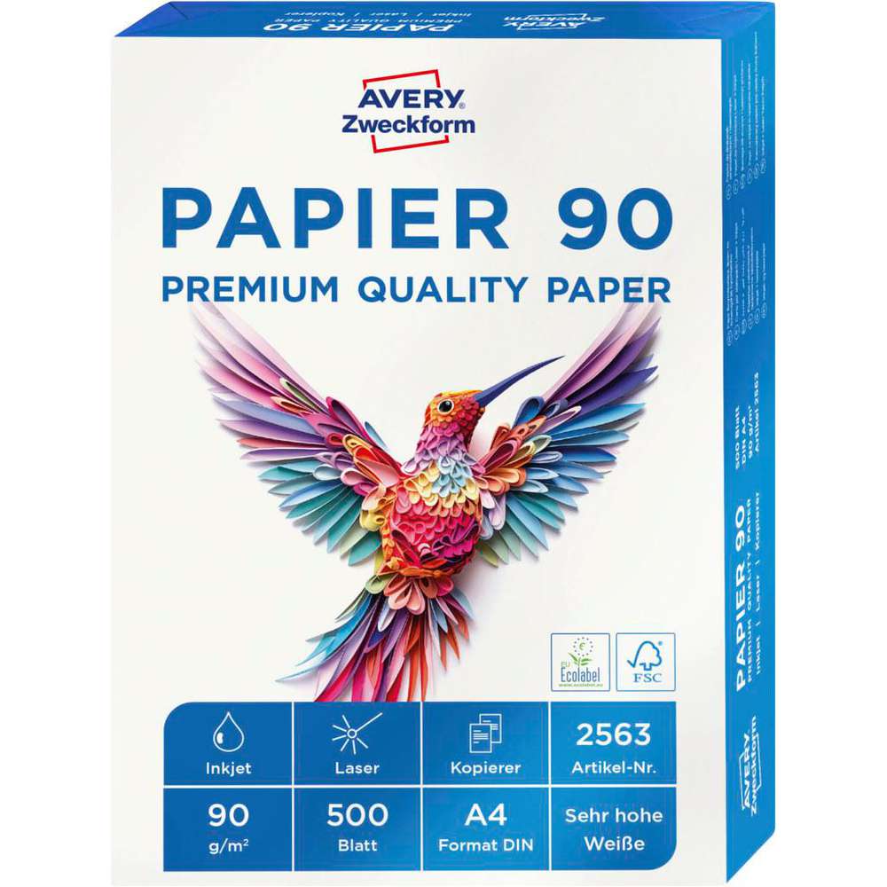 Produktabbildung Avery Zweckform Kopierpapier A4, 90g