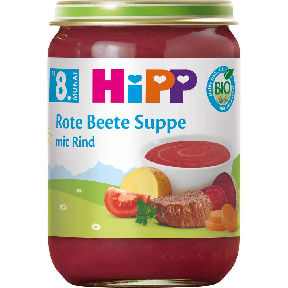 Produktabbildung Hipp Babynahrung Rote Beete Suppe mit Rind