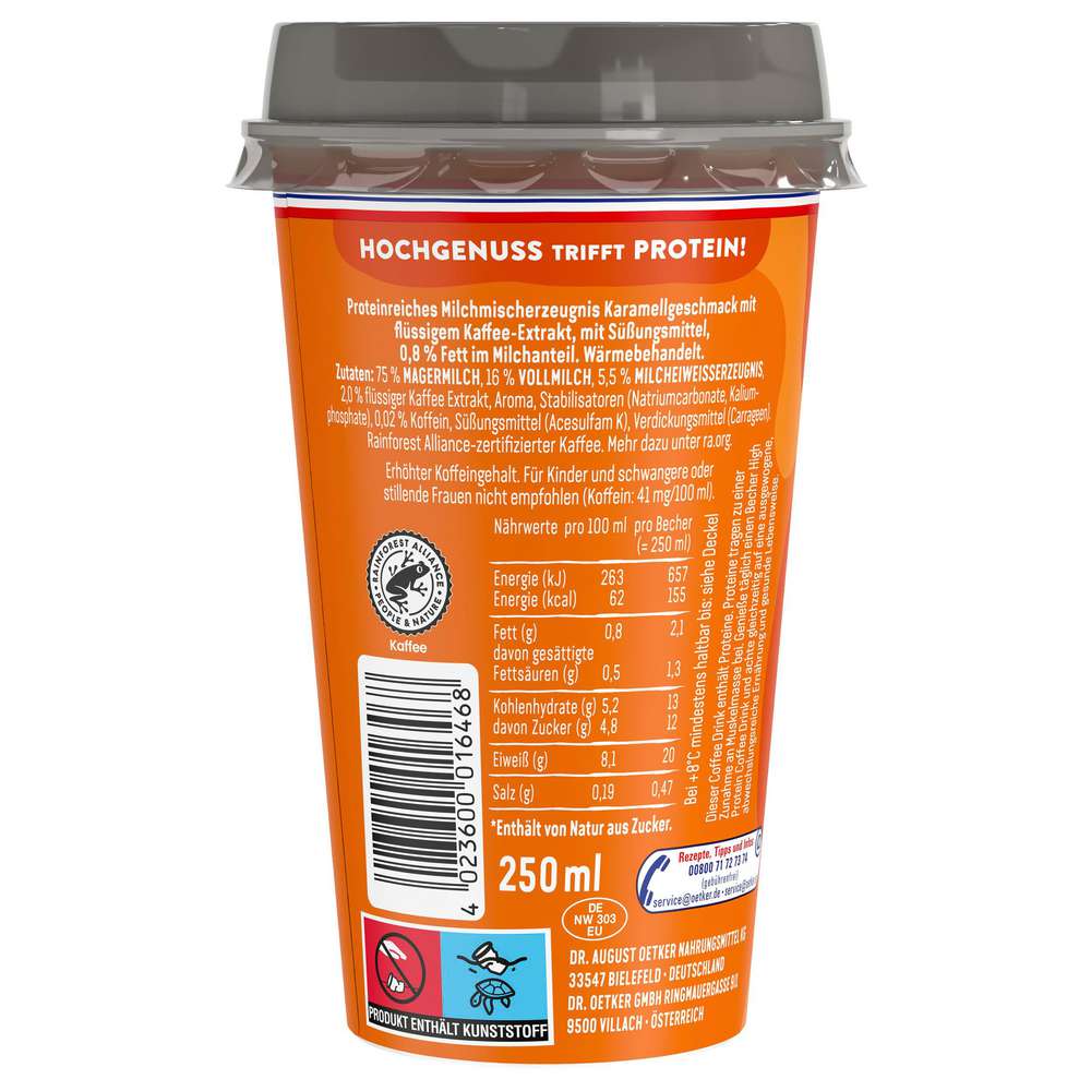 Produktabbildung Dr. Oetker Coffee High Protein, Caramel Macchiato