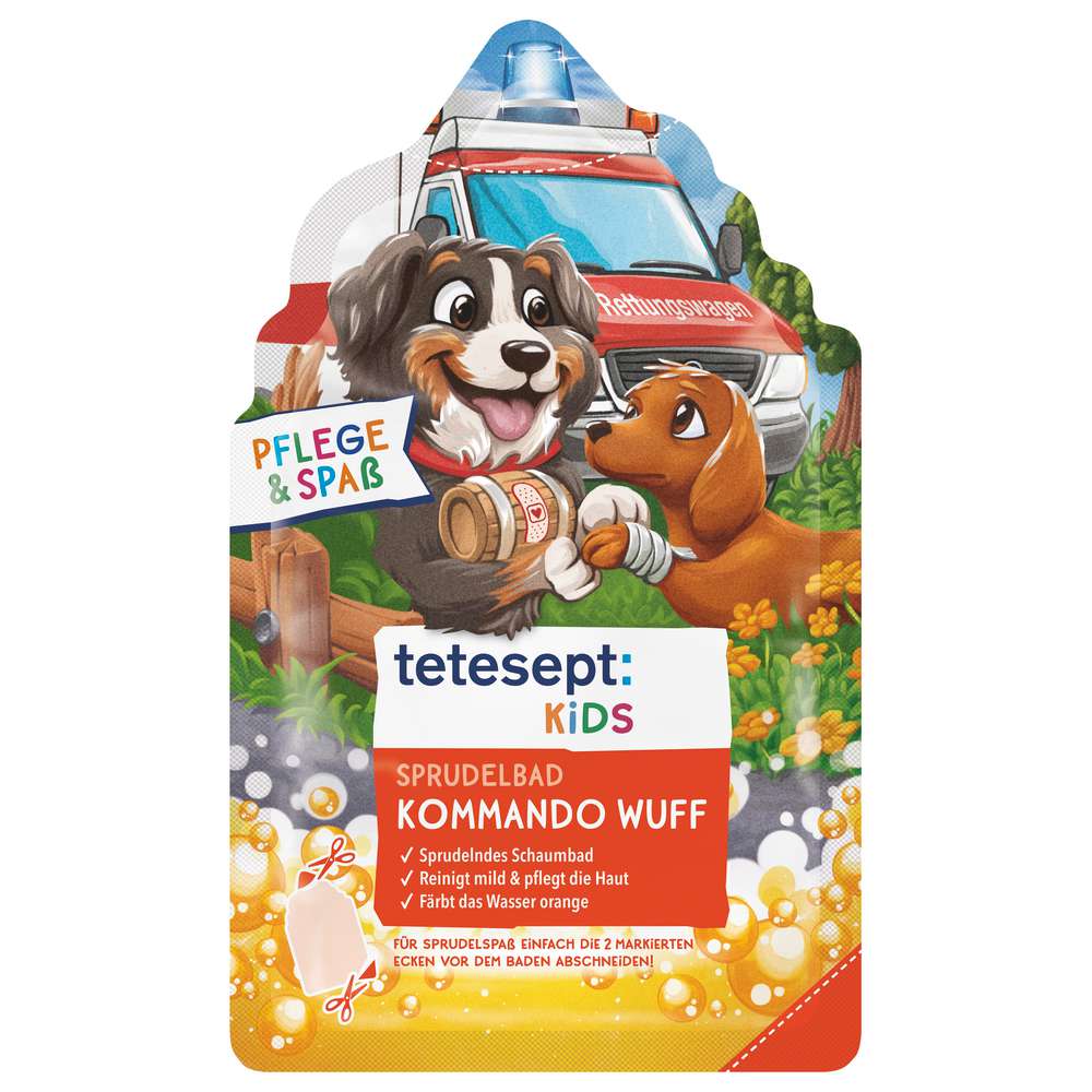 Produktabbildung tetesept Kids Sprudelbad Kommando Wuff
