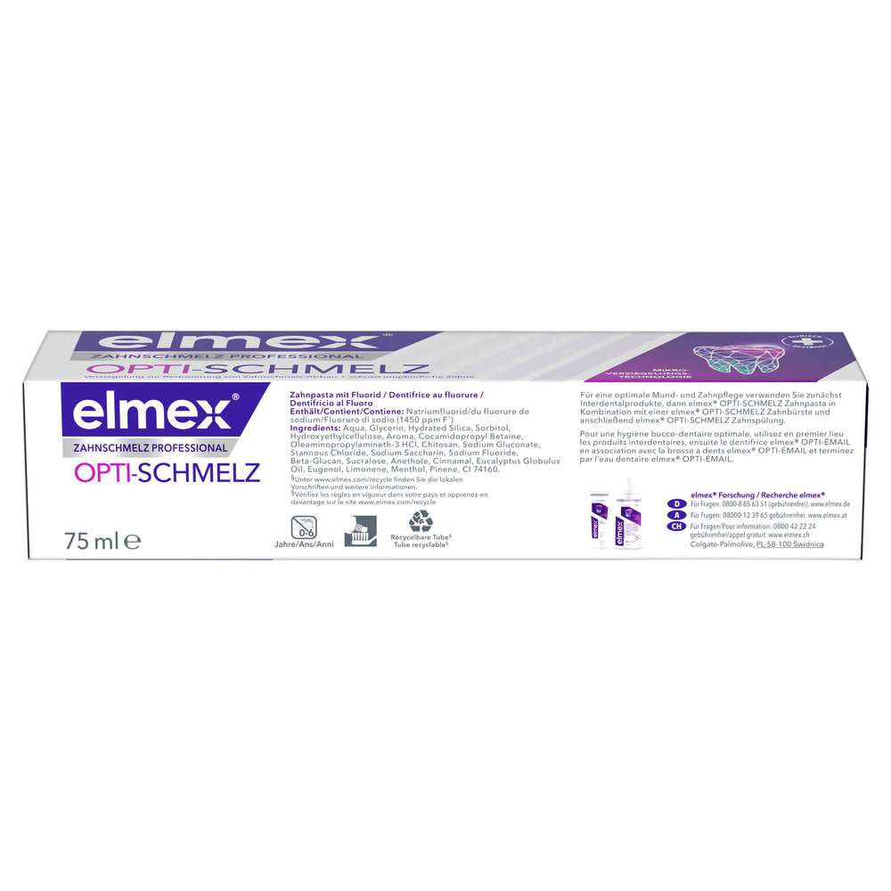 Produktabbildung elmex Zahncreme Opti-schmelz professional, Versiegelung & Stärkung