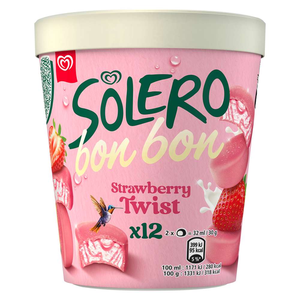 Produktabbildung Solero Eis, Bon Bon Strawberry