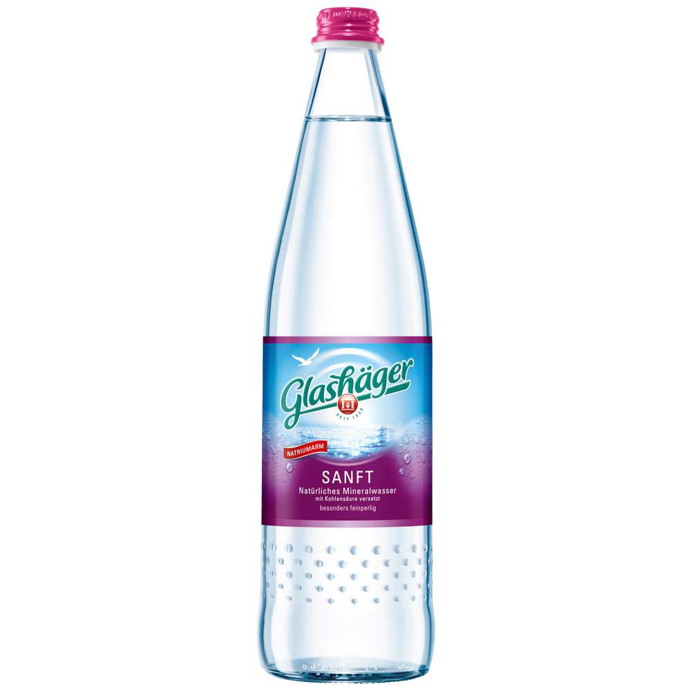 Produktabbildung Glashäger Mineralwasser Sanft, Natriumarm