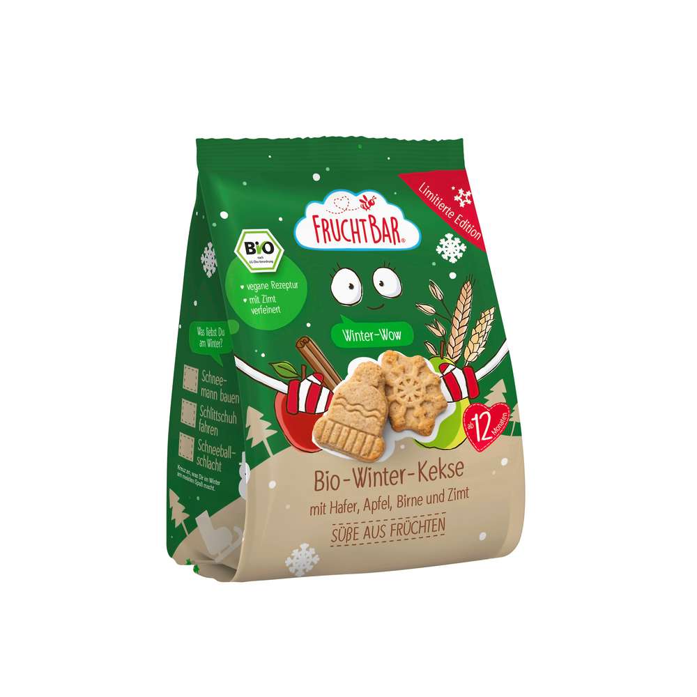 Produktabbildung Fruchtbar Bio-Winter-Kekse, Hafer, Apfel, Birne & Zimt