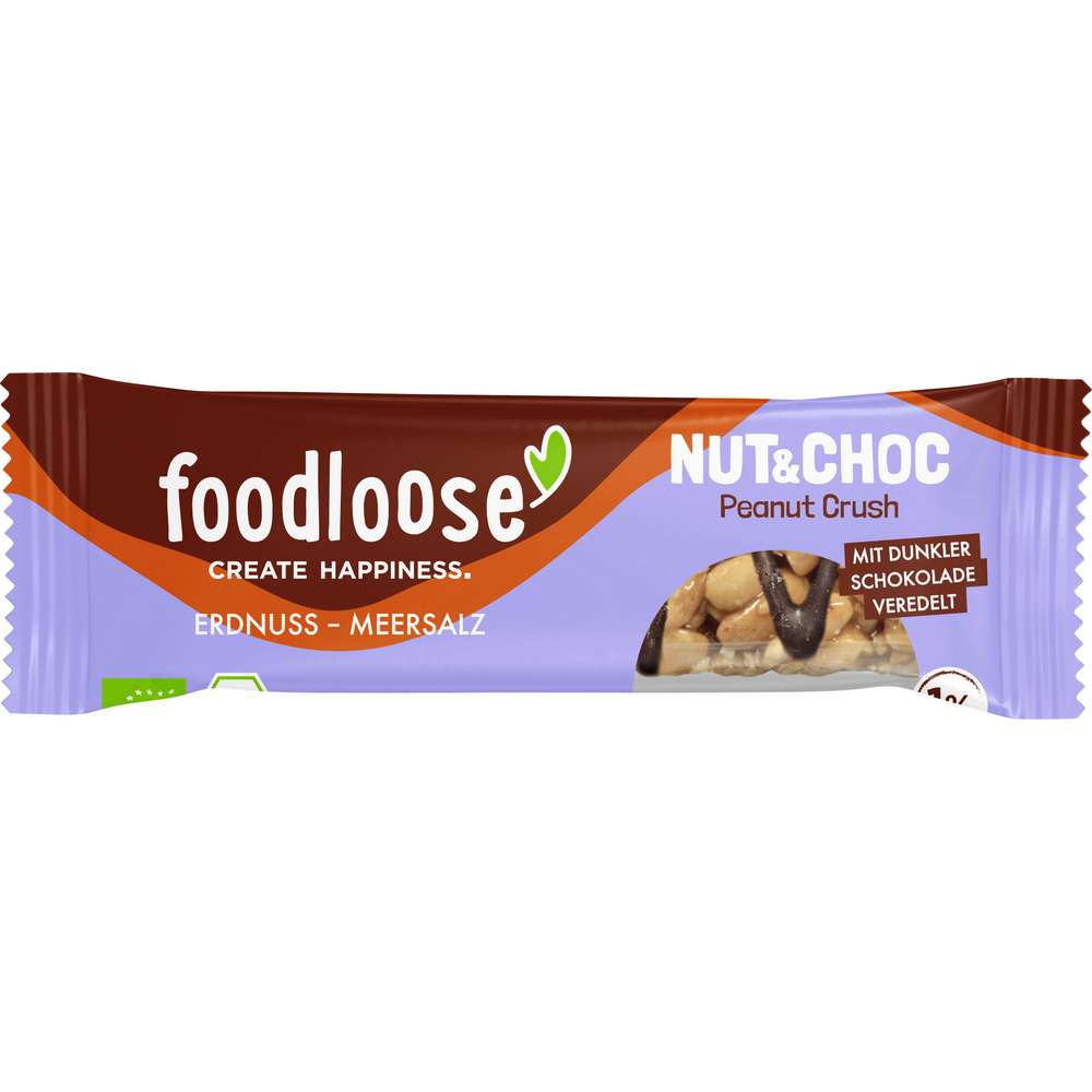 Produktabbildung Foodloose Nussriegel, Nut & Choc Peanut Crush