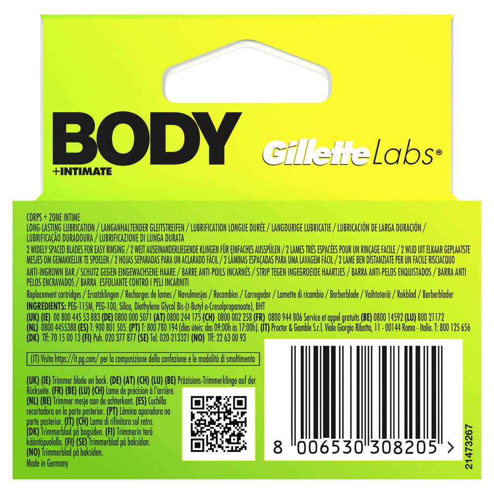 Produktabbildung Gillette Labs Body + Intimate Rasierklingen