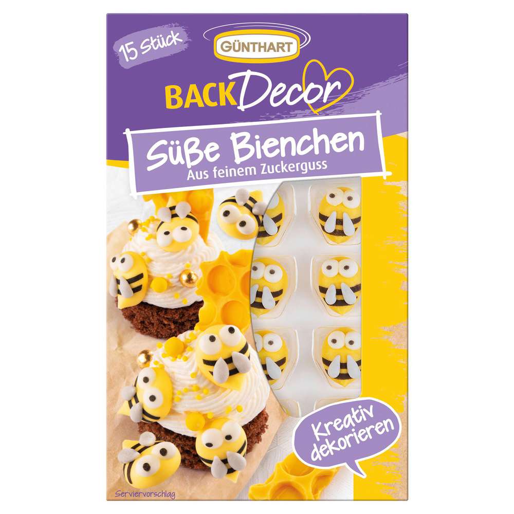 Produktabbildung Günthart 	
Back Dekor, Zucker-Bienchen