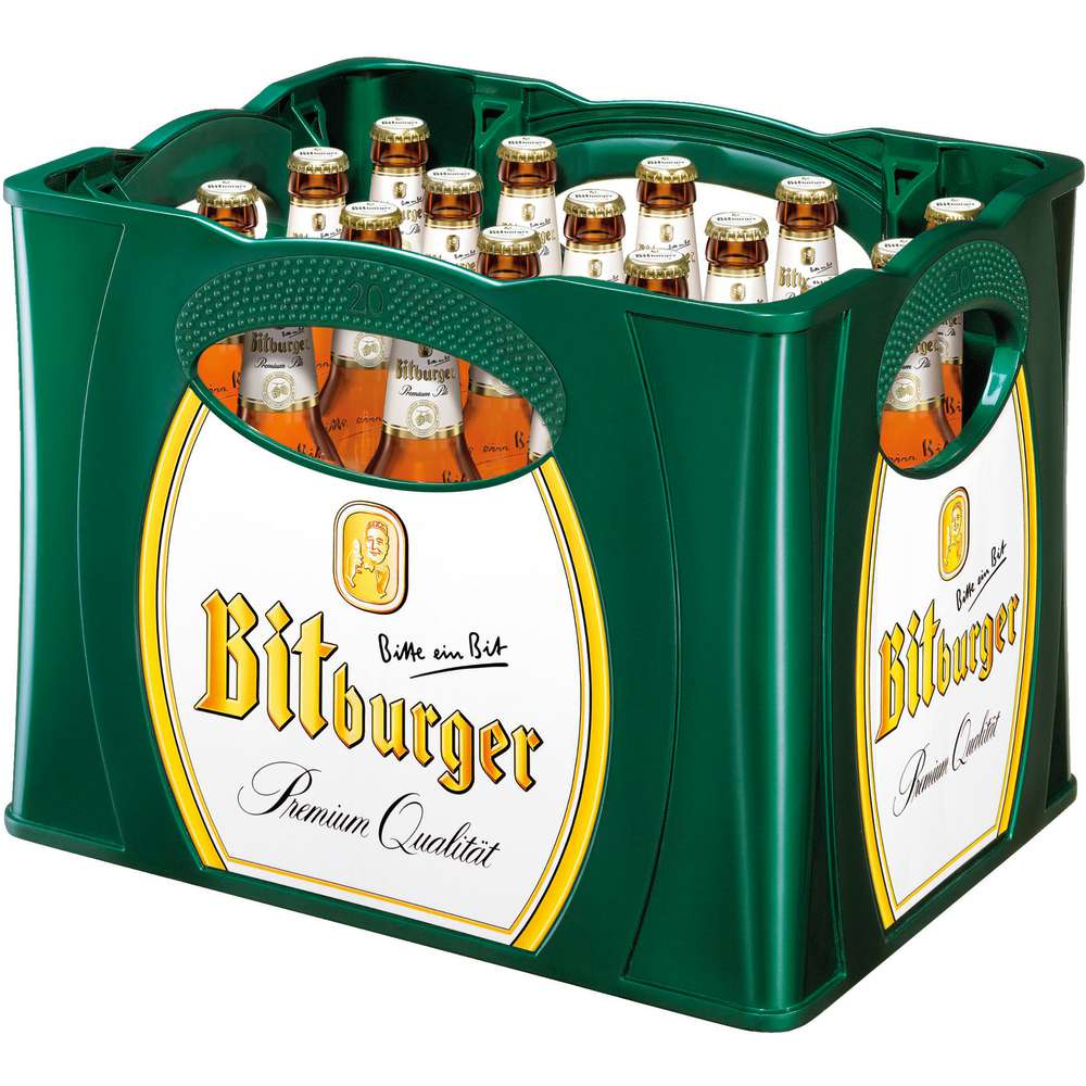 Produktabbildung Bitburger Pilsener Bier, Premium, 4,8 % (20x 0,500 Liter)
