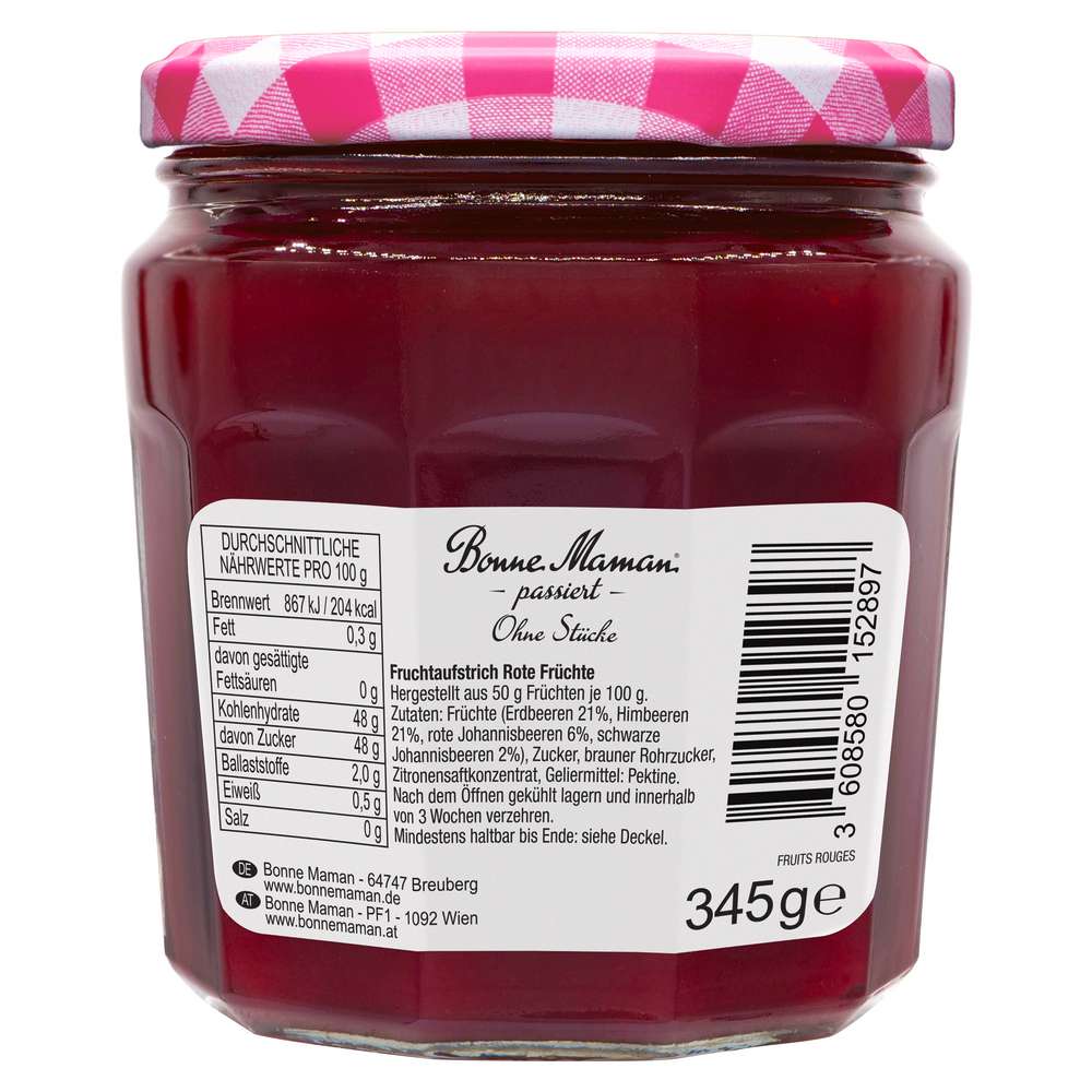 Produktabbildung Bonne Maman Fruchtaufstrich passiert, Rote Früchte