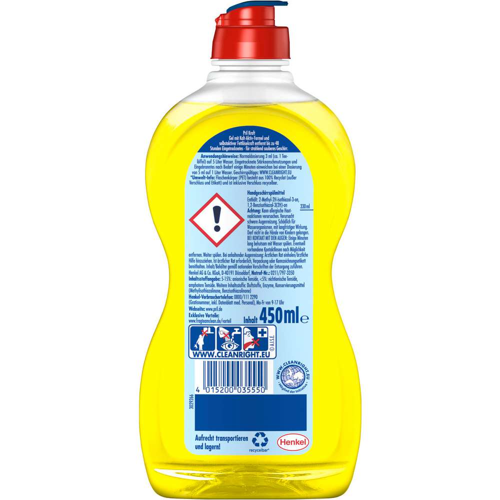Produktabbildung Pril Geschirrspülmittel Kraftgel, Zitrone