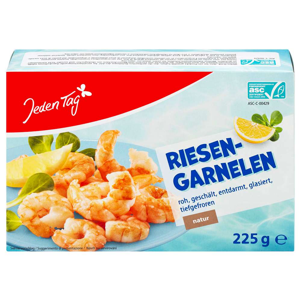 Produktabbildung Jeden Tag Riesengarnelen natur 