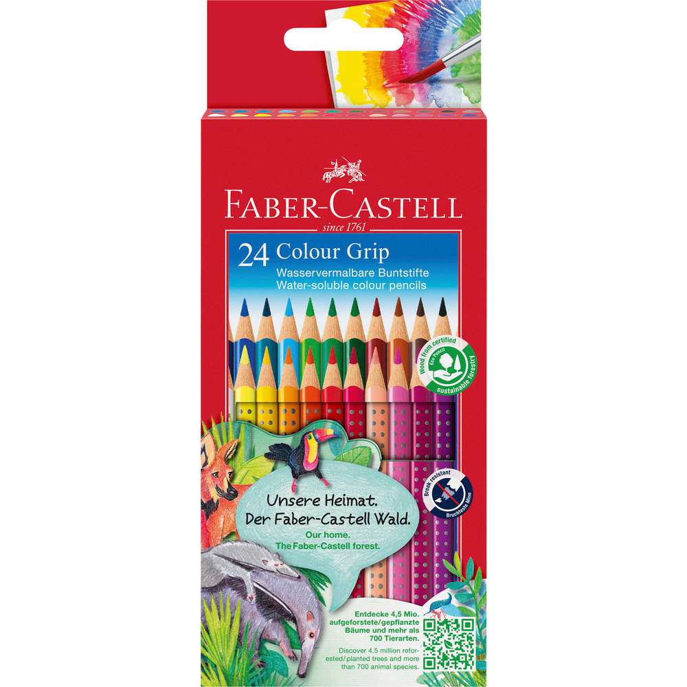 Produktabbildung Faber-Castell Buntstifte, Colour Grip, wasservermalbar