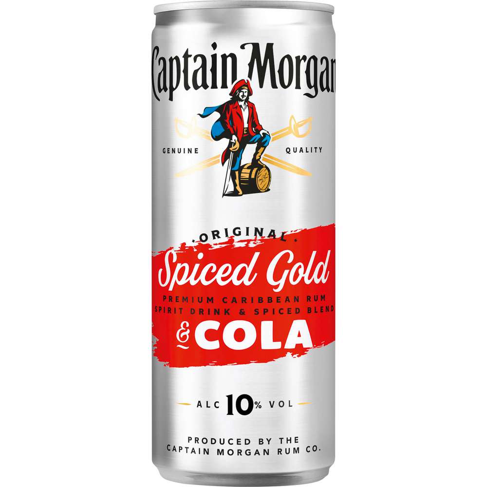 Produktabbildung Captain Morgan Spiced Gold Rum & Cola 10%