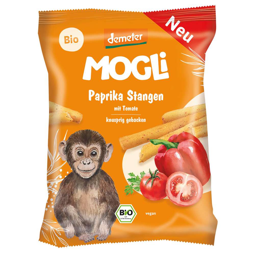 Produktabbildung MOGLi Paprika Stangen mit Tomate